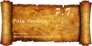 Palg Terézia névjegykártya
